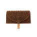 Evening Bag - Vintage-Inspired Bronze Pipe Bead Tassel Envelope Clutch - BG-YW003BZ